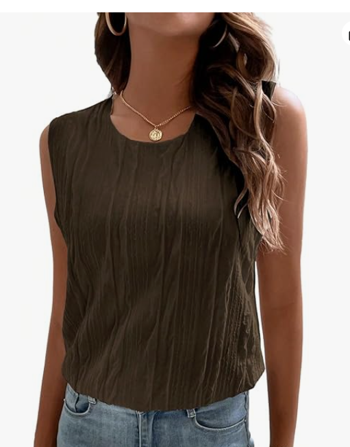 Women's Textured Tank Casual Tops Camis