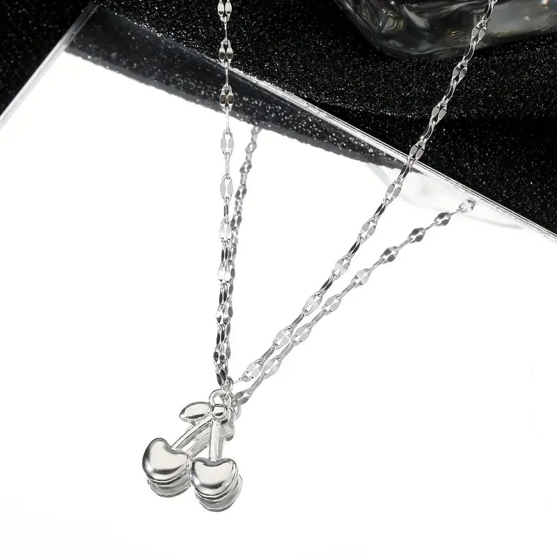 925 Silver Cherry Pendant Necklace