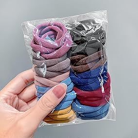 Colorful Elastic Hair Ties Set 50 Pack