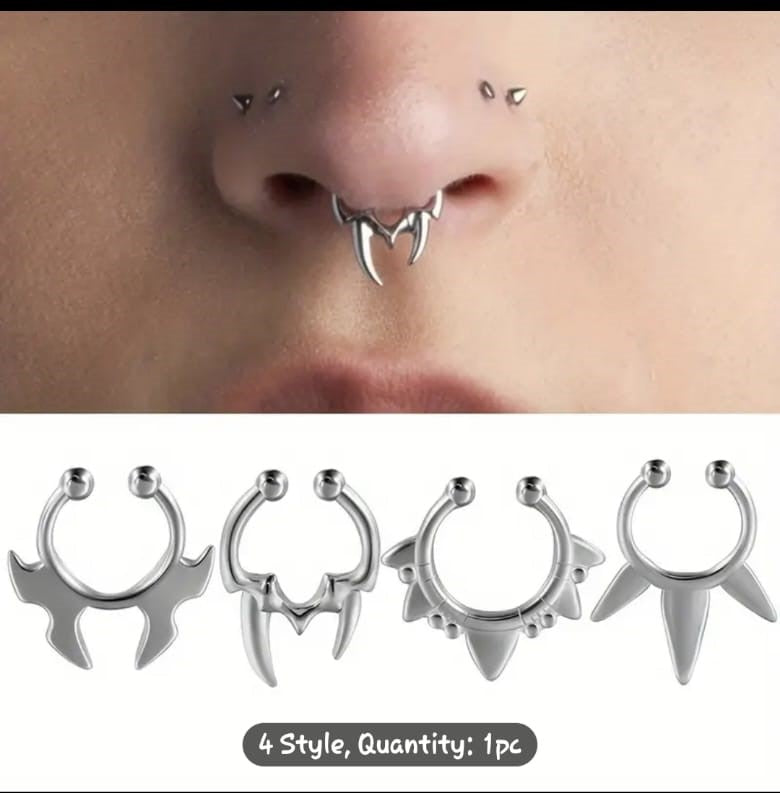Mixed False Nose Ring Set 5pcs