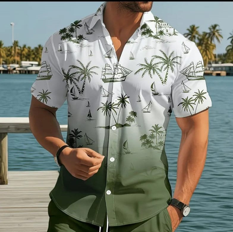 Palm Tree & Sail boat Shirt