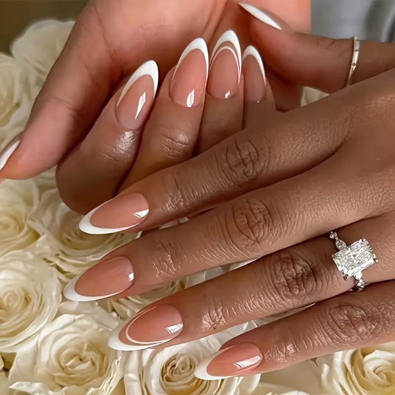 Press on Nails White French