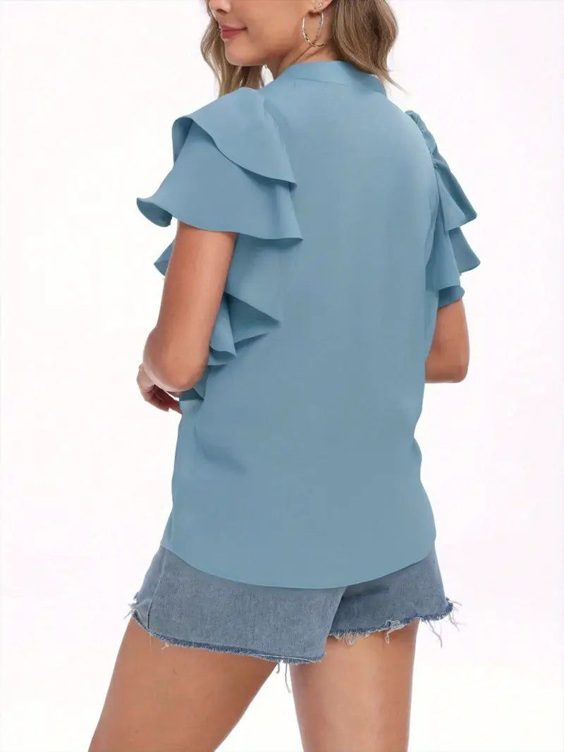 Women's Elegant Blouse - Non-See-Through Office & Party Tops,