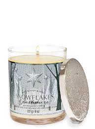B&BW Snowflakes and Cashmere Single Wick Candle