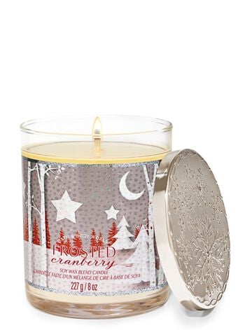 B&BW Frosted Cranberry Single Wick Candle
