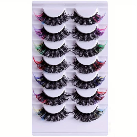 Colorful Lashes (7 Pairs)