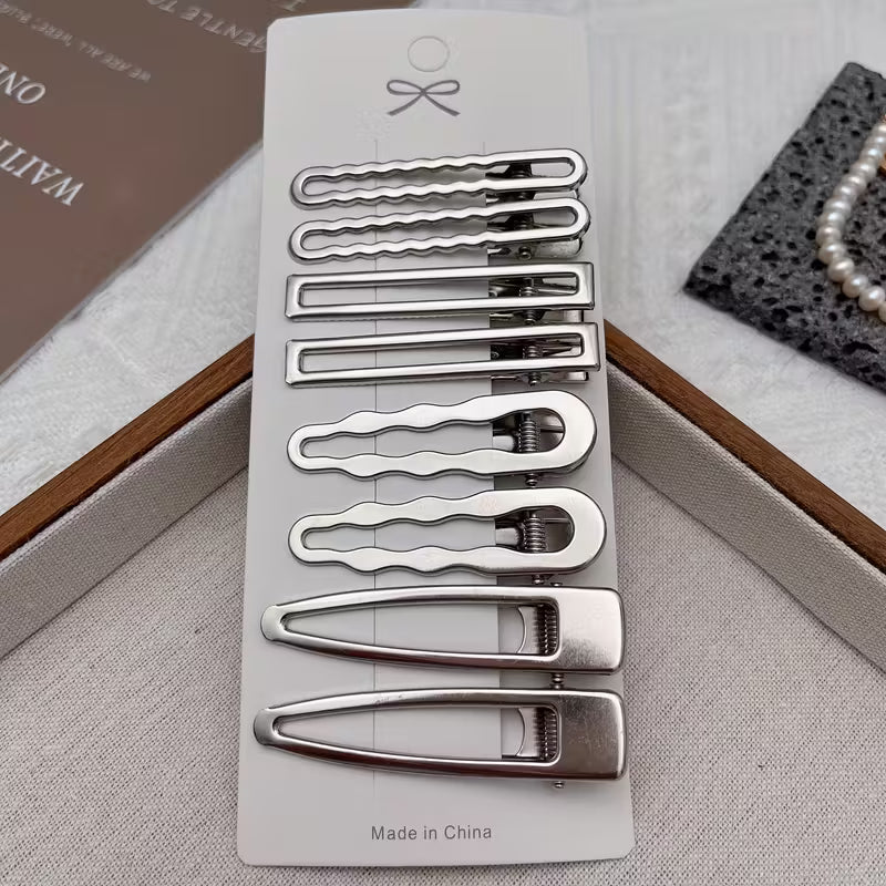 Silver Hair Clips