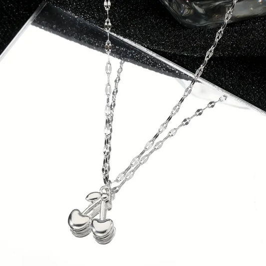 925 Silver Cherry Pendant Necklace