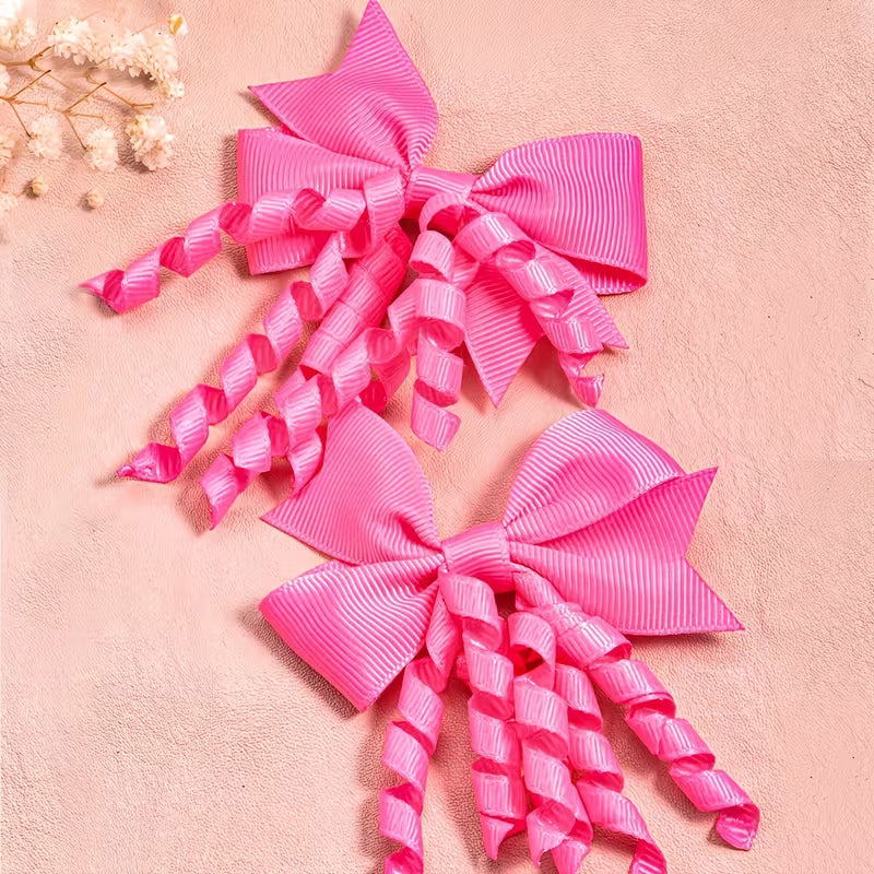 Hair Bows with curls