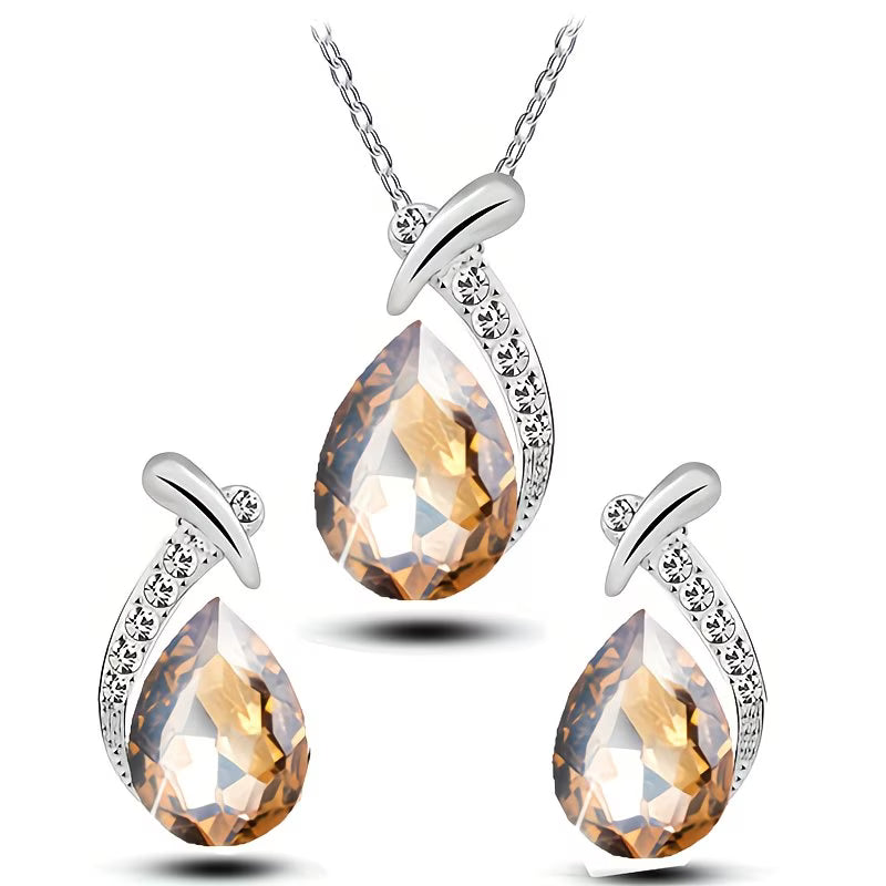 Diamond Necklace & Earring Set