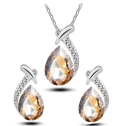 Diamond Necklace & Earring Set