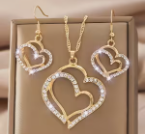 Love Heart Necklace Set for Women & Men