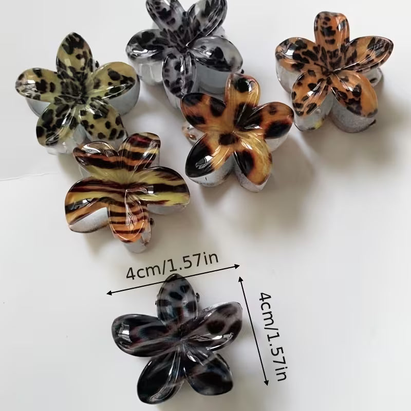 Leopard Print hair Clips