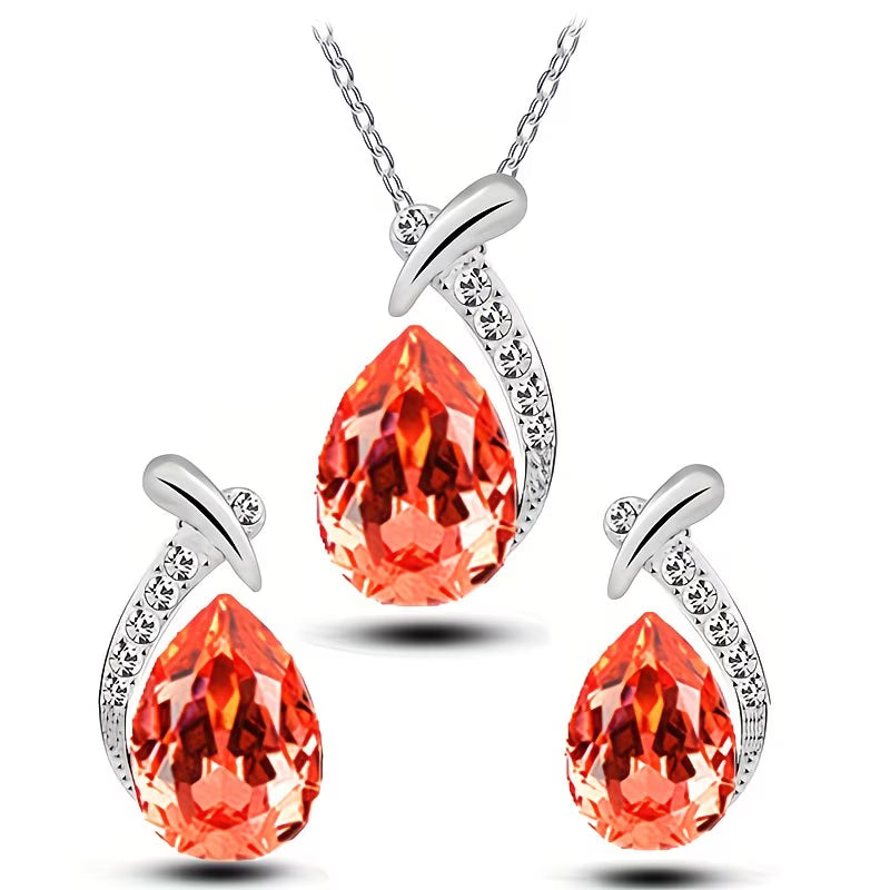 Diamond Necklace & Earring Set