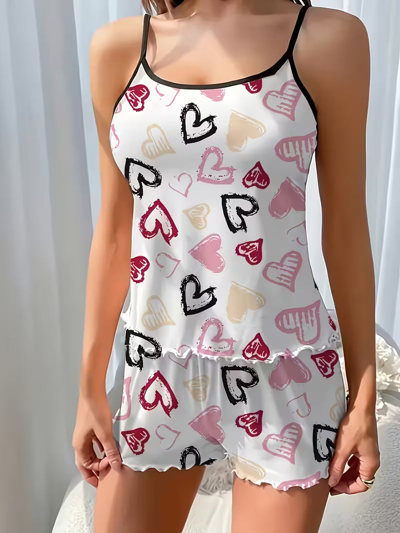 Colorful Heart pajama Set