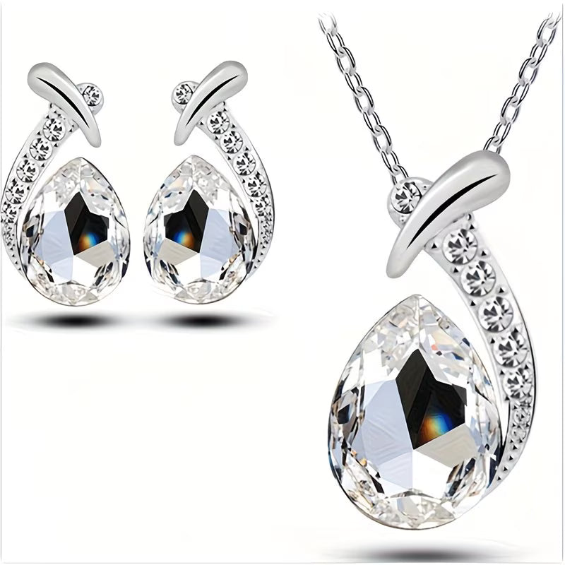 Diamond Necklace & Earring Set