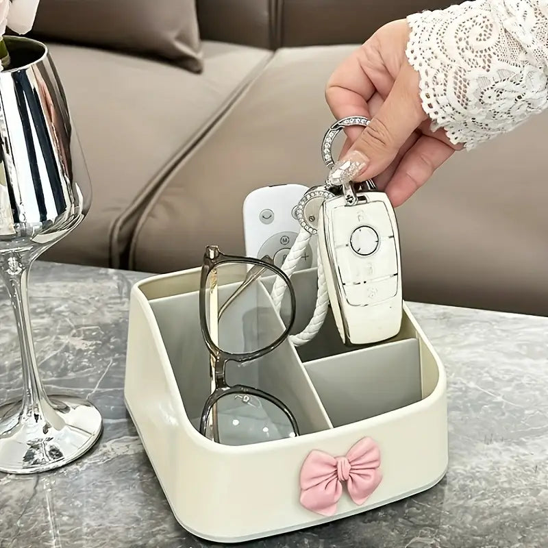 Makeup Organizer with Pink Bow