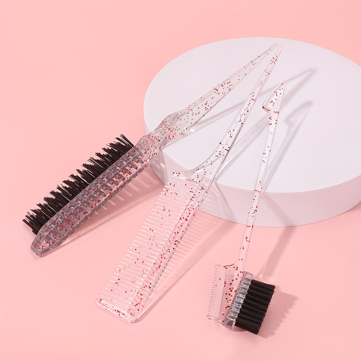 Crystal Hair Styling Comb 3pcs Set
