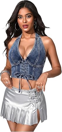 Jeans Halter Top