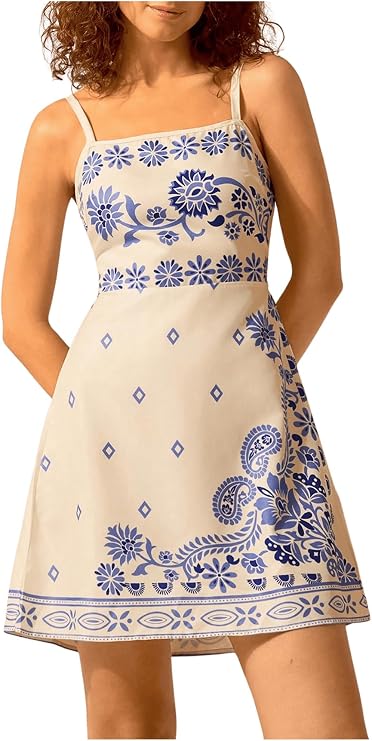 Blue Print Dress