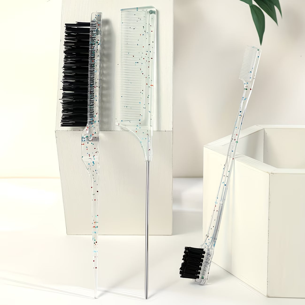Crystal Hair Styling Comb 3pcs Set