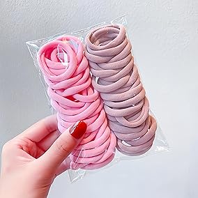 Colorful Elastic Hair Ties Set 50 Pack