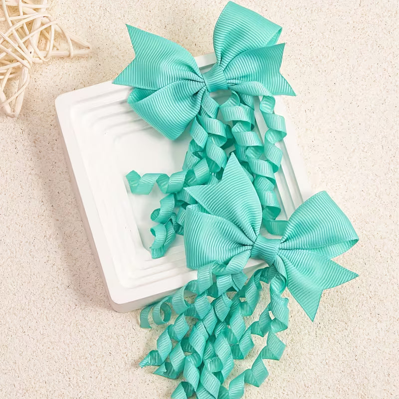Hair Bows with curls