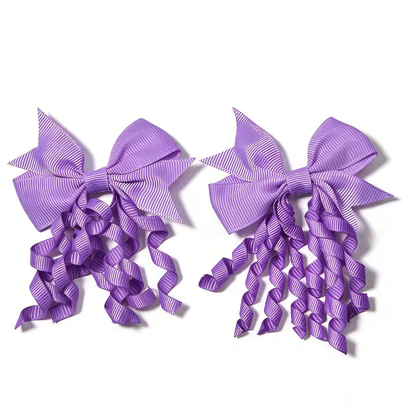 Hair Bows with curls