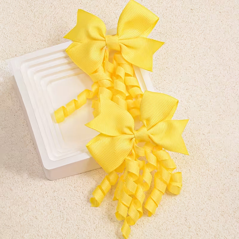 Hair Bows with curls