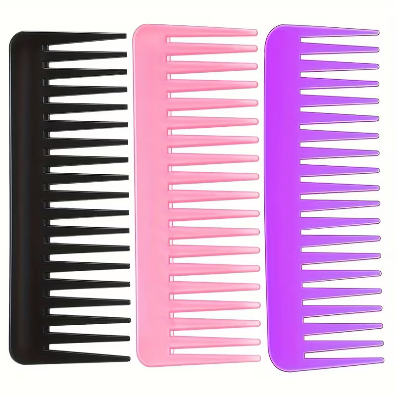 3Pcs Wide Tooth Comb Detangling Hair Comb