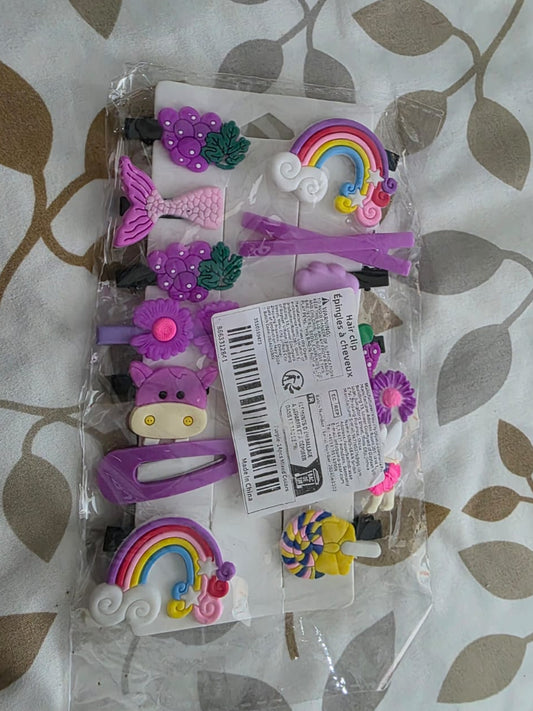 Vibrant Boho Chic Hair Clip Collection 14-Piece