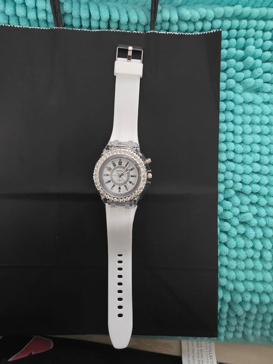 Diamond rimmed watch