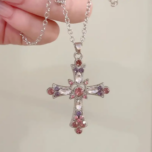 Edgy Vintage Cross Necklace