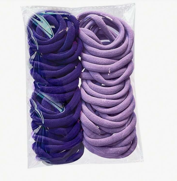 Colorful Elastic Hair Ties Set 50 Pack