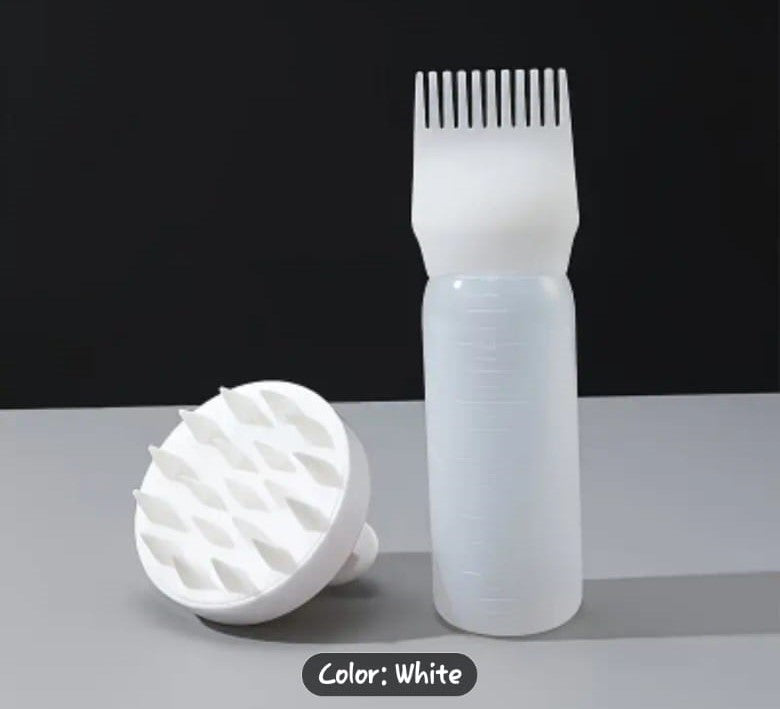 2-Pack Scalp Massage Hair Dye Applicator Bottles with Silicone Brush Heads