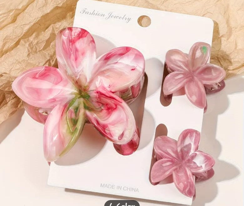 Floral Hair Clip Set