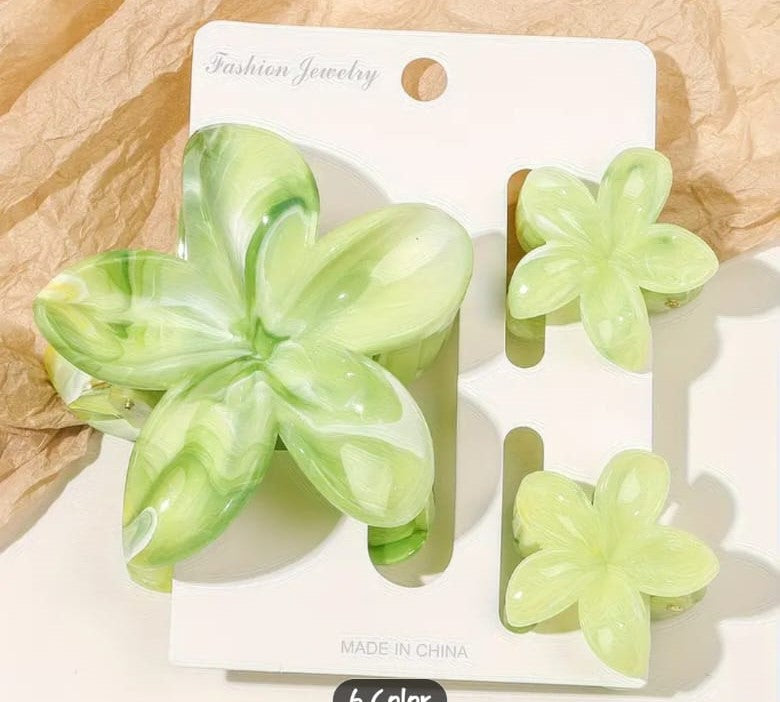 Floral Hair Clip Set