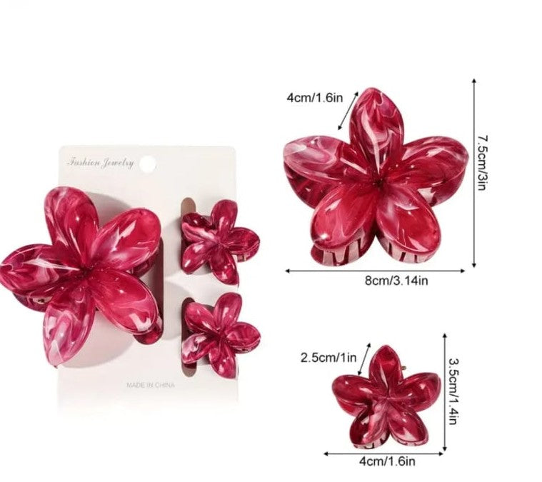 Floral Hair Clip Set