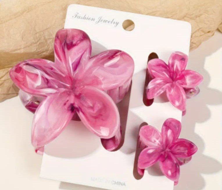 Floral Hair Clip Set