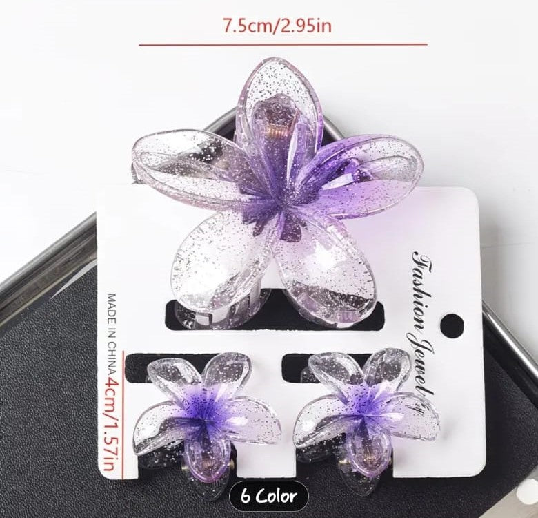 Floral Hair Clip Set