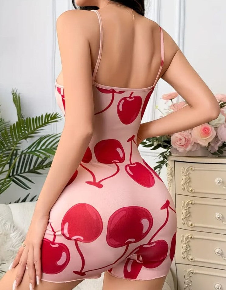 Women'S Sexy Fruit Print Spaghetti Suspender Pants Pajamas