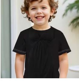 Little Boy's Black T-shirt