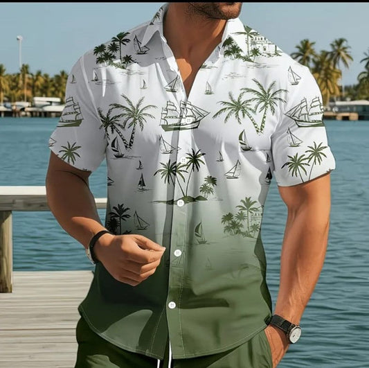 Palm Tree & Sail boat Shirt