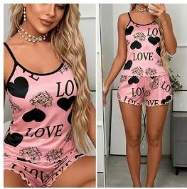 Love print Pajama Set