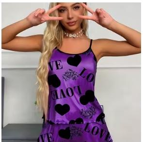 Love print Pajama Set