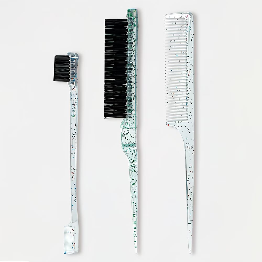 Crystal Hair Styling Comb 3pcs Set