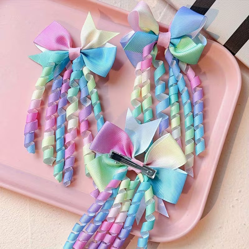 Hair Bows with curls