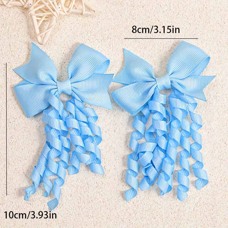 Hair Bows with curls