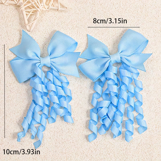 Hair Bows with curls