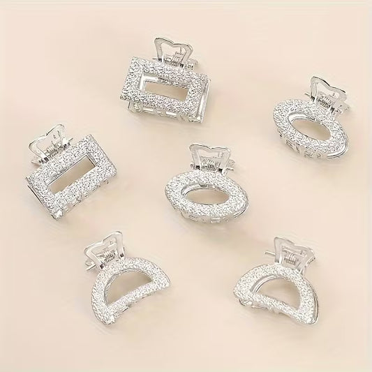 Asymmetrical Textured Alloy Hair Clips